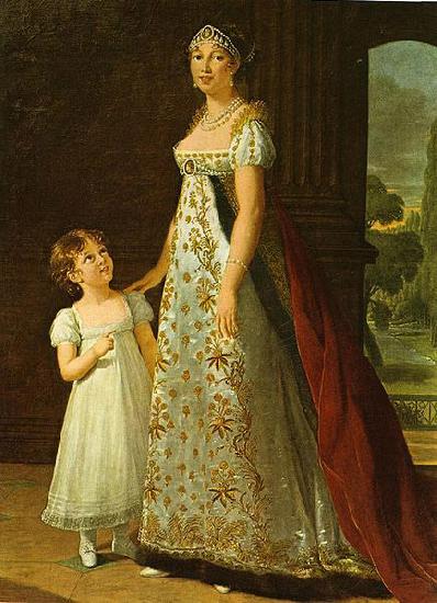 elisabeth vigee-lebrun Portrait of Caroline Murat with her daughter, Letizia oil painting picture